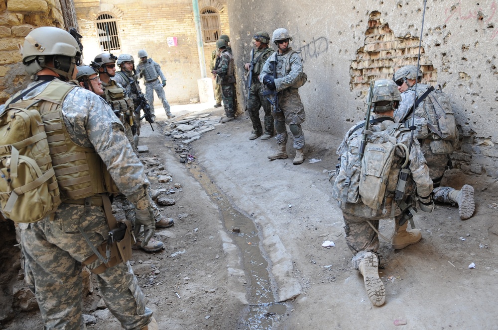 Joint patrol in Rusafa