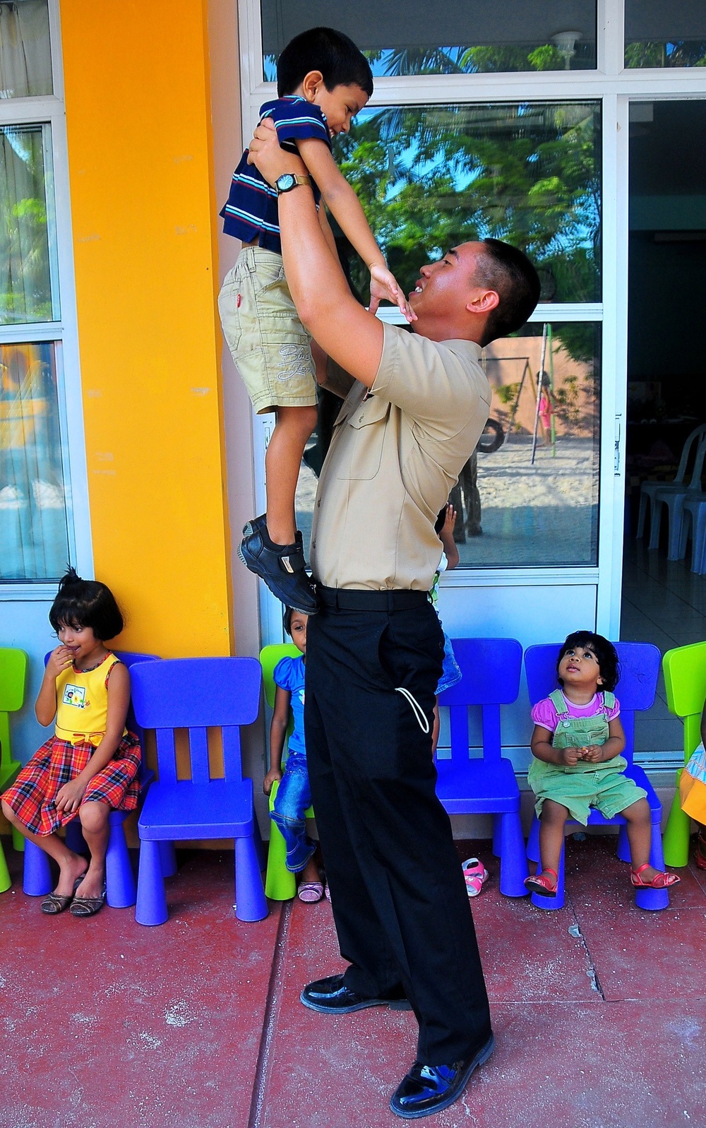 Lending a hand at a children's home