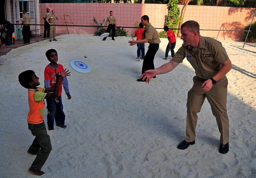 Lending a hand at a children's home