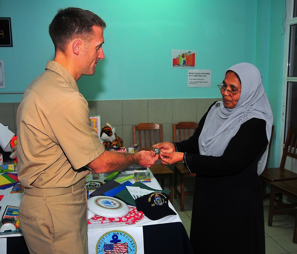 Lending a hand at a children's home