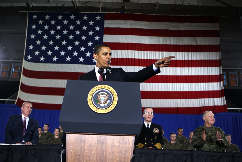 President Obama visits U.S. Marine Corps Base Camp Lejeune