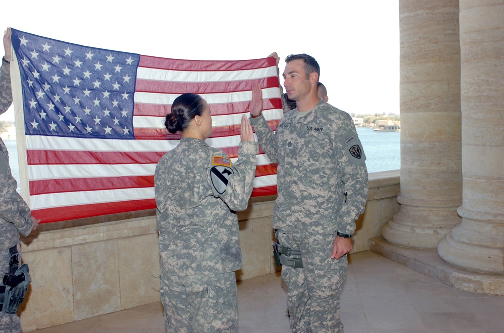 Wife reenlists husband at al-Faw Palace