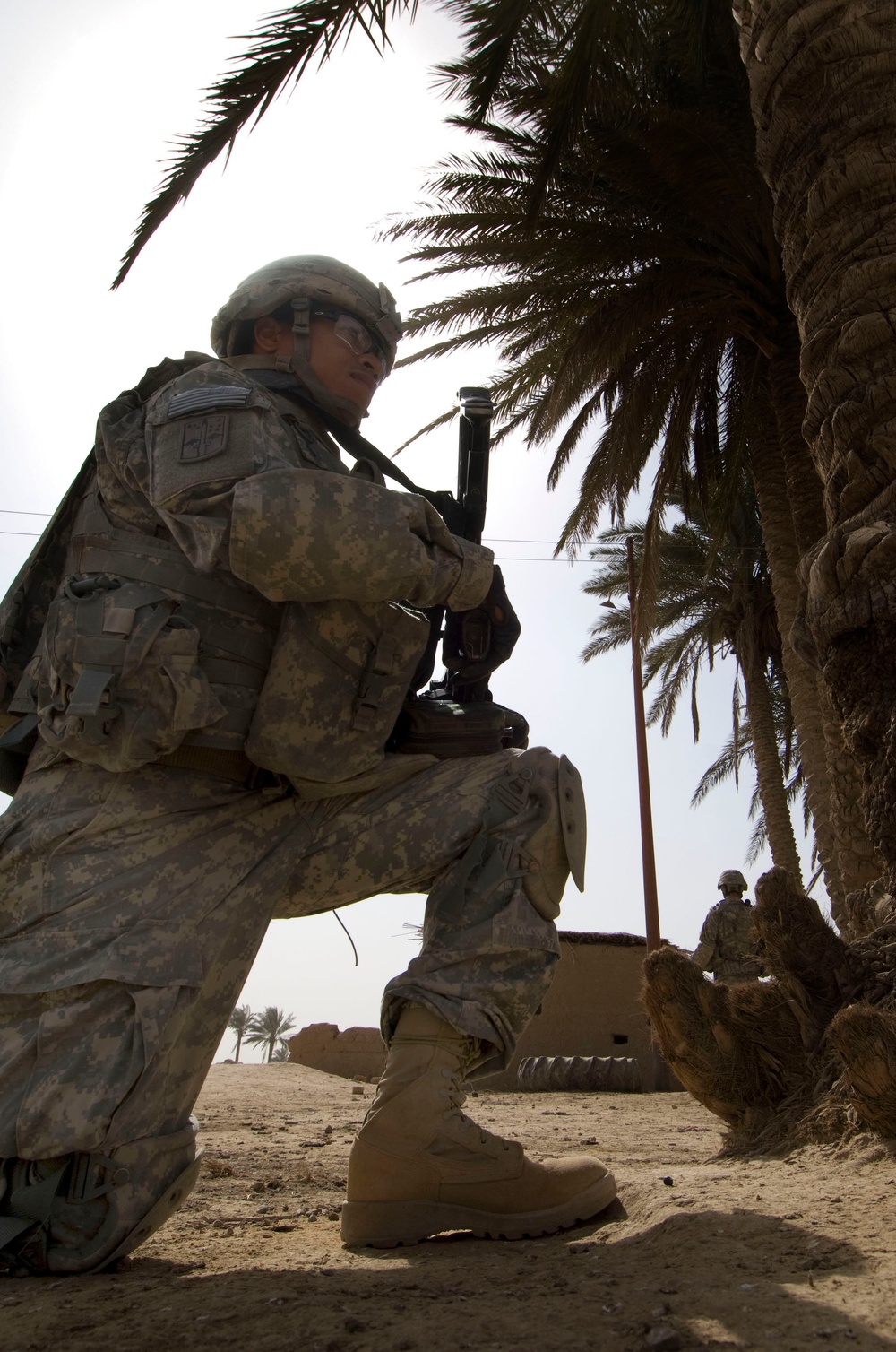 Patrol in the village of Shananah in Diyala Province, Iraq