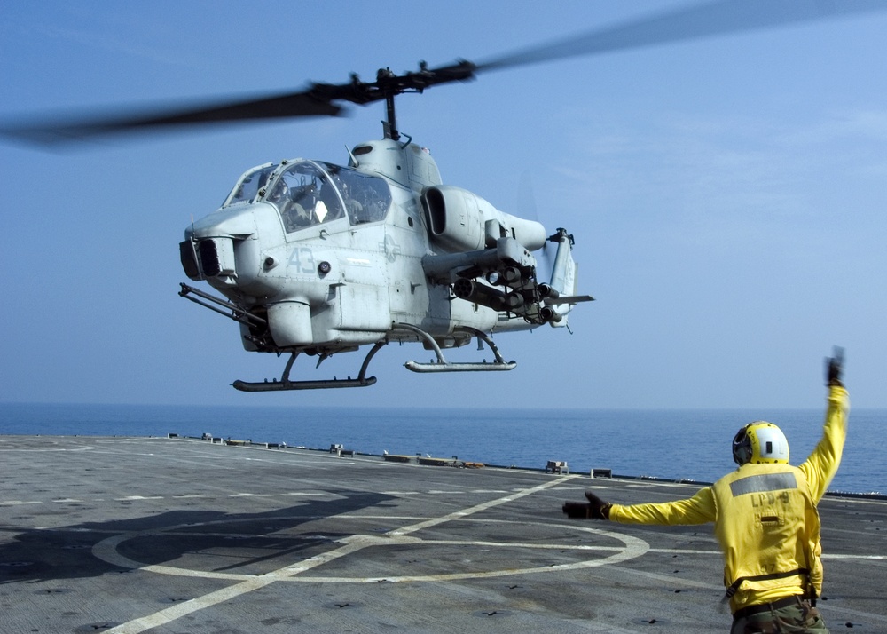 USS Harpers Ferry flight deck operations during Exercise Cobra Gold 2009