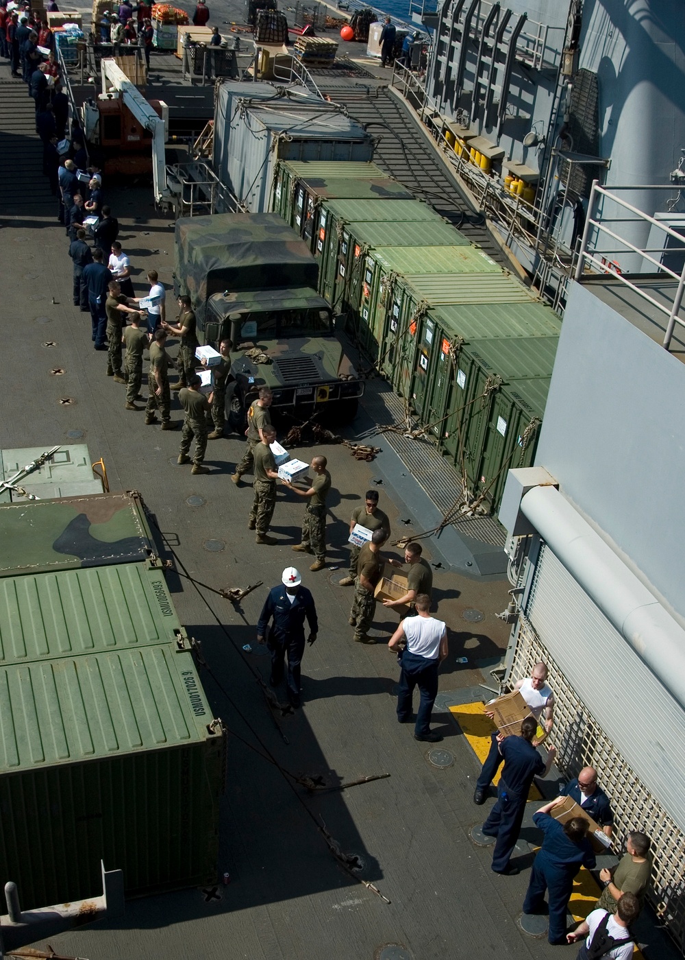 USS Harpers Ferry flight deck operations during Exercise Cobra Gold 2009