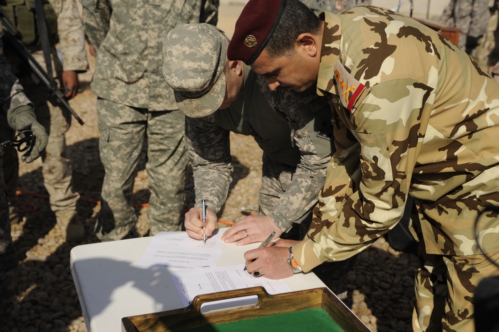 Transfer of control of Combat Outpost 4 in Diwaniyah