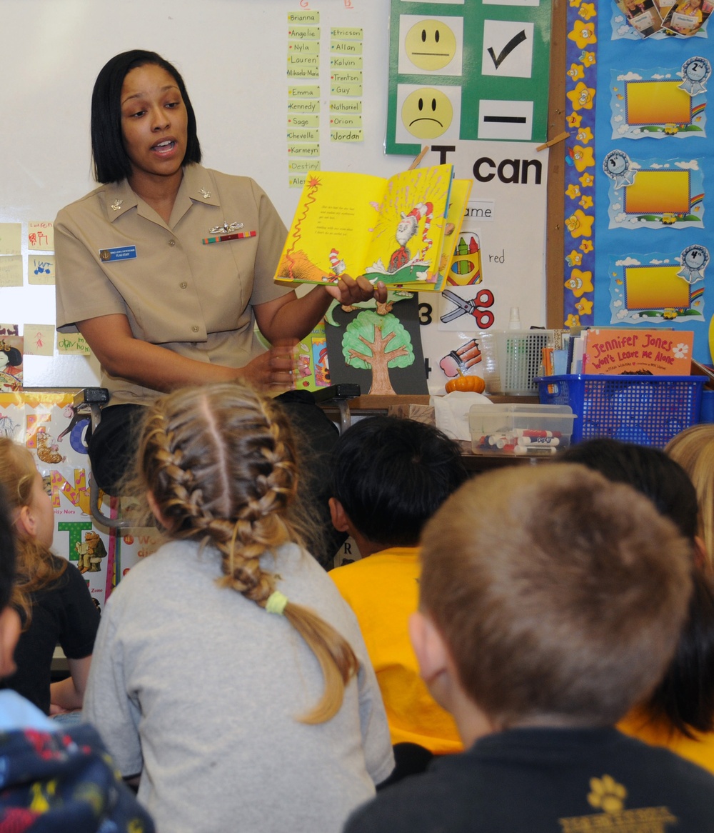 Sailors read Dr. Seuss