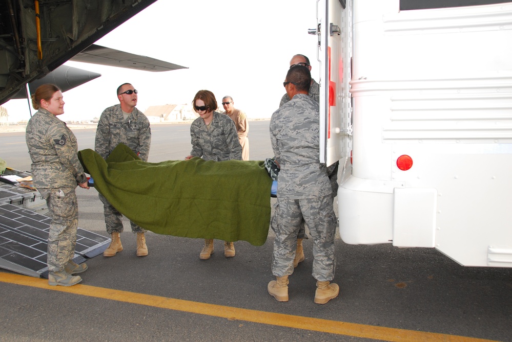 Contingency Aero Medical Staging Facility Cares for Transient Wounded