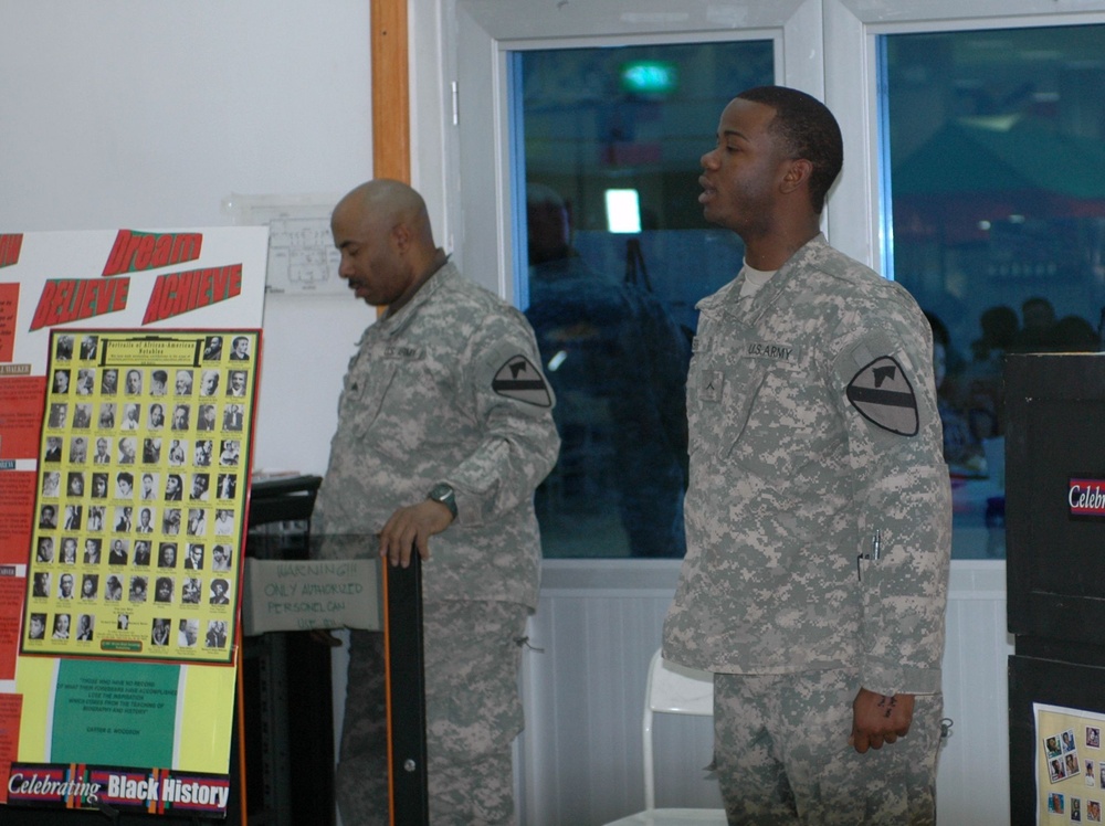 3rd Brigade Combat Team celebrates black history on Forward Operating Base Marez