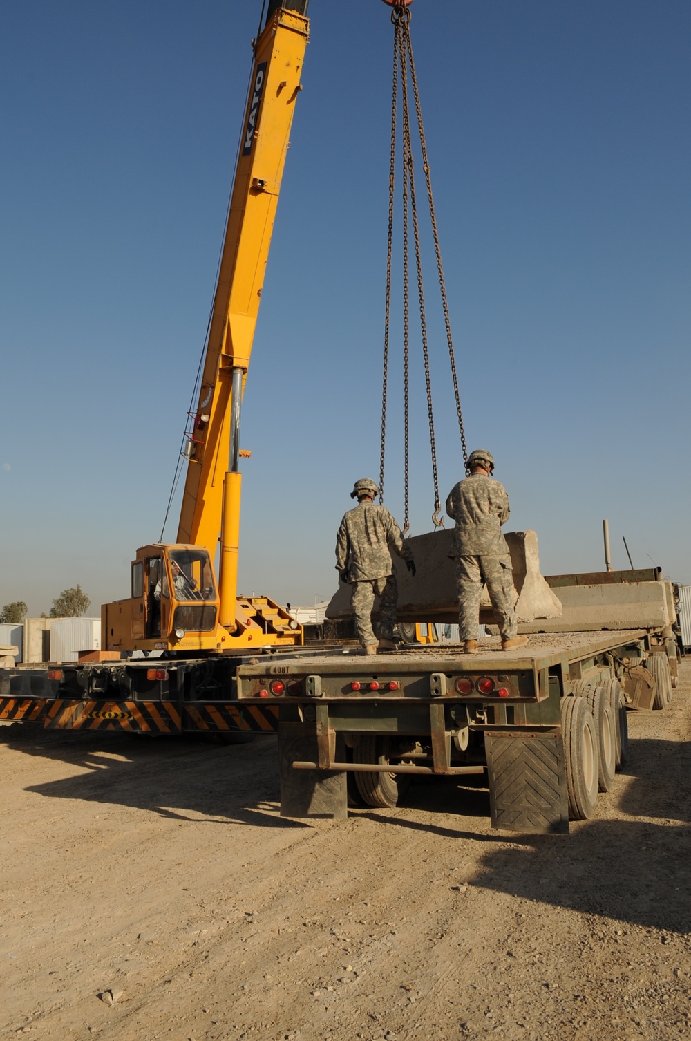 Removing barriers on Forward Operating Base Rustamiyah