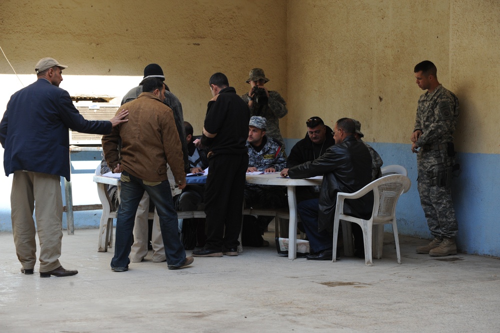 Sons of Iraq payday at Forward Operating Base Loyalty
