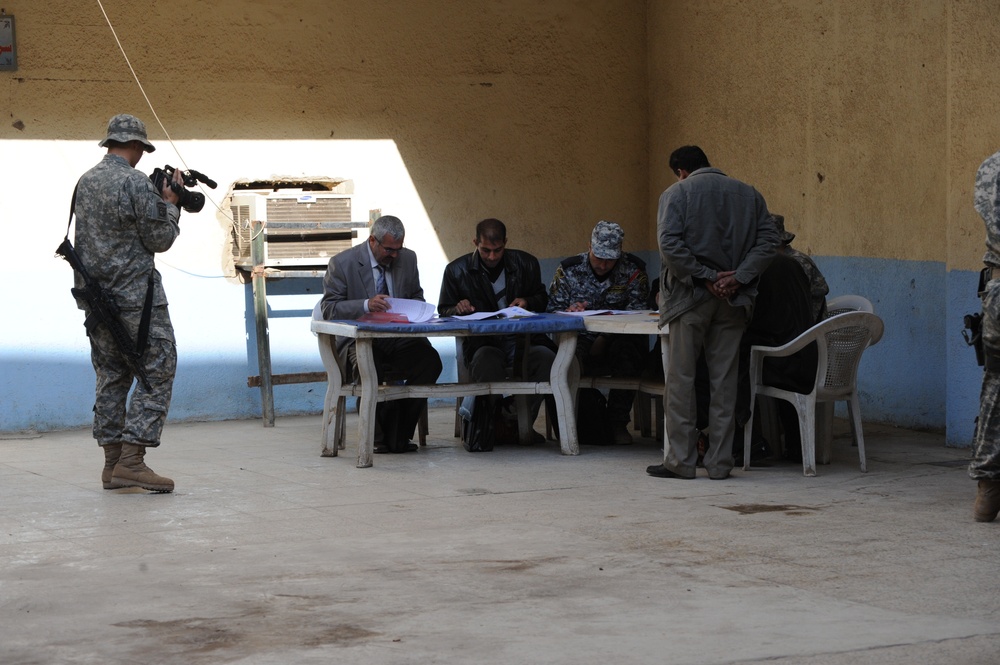 Sons of Iraq payday at Forward Operating Base Loyalty