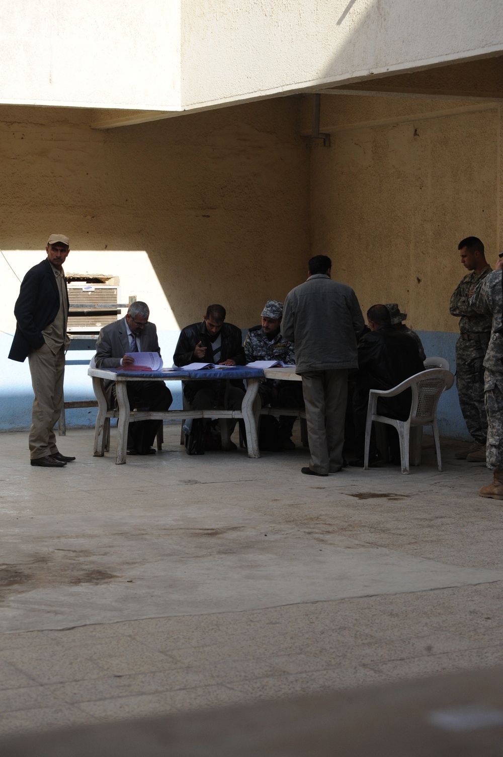 Sons of Iraq payday at Forward Operating Base Loyalty