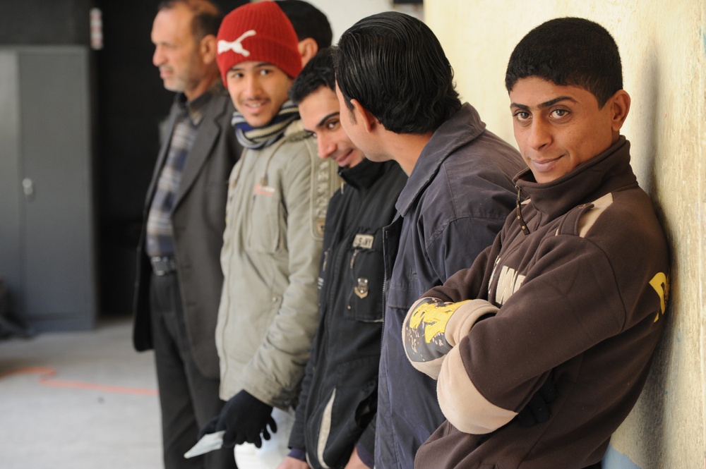 Sons of Iraq payday at Forward Operating Base Loyalty