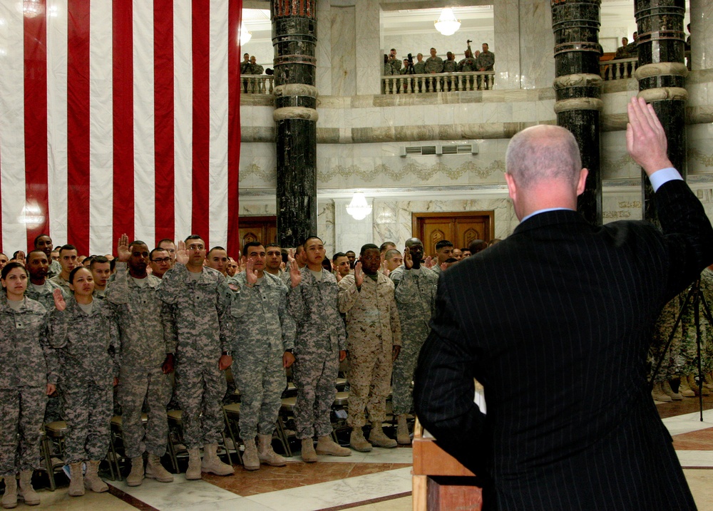 Multi-National Forces - West welcomes America's newest citizens