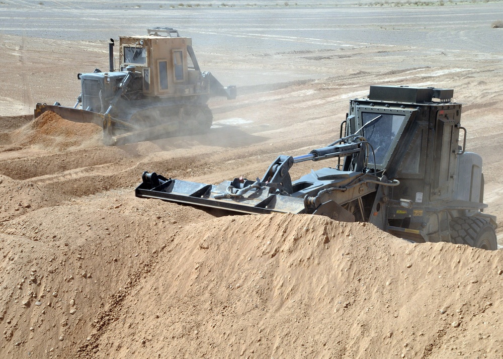 Seabees conduct construction operations