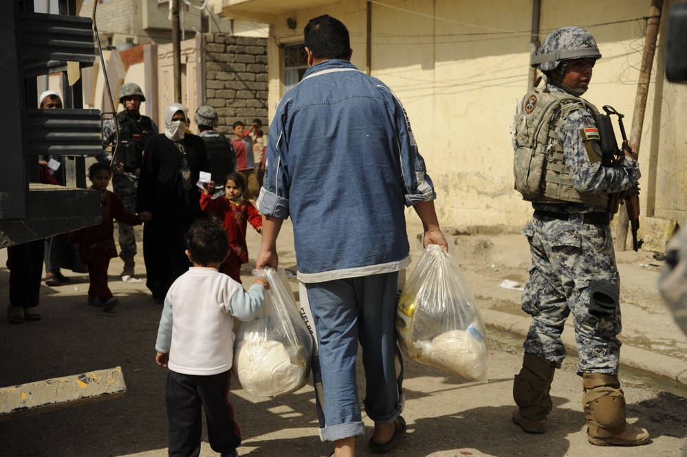 Humanitarian aid mission in Mosul