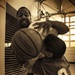 610th Air Control Flight Airmen Coach Youth Basketball Team