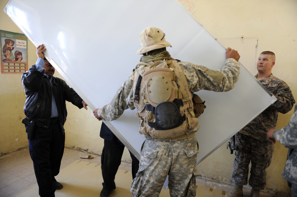 New chalkboards for Basra's Shaheed School
