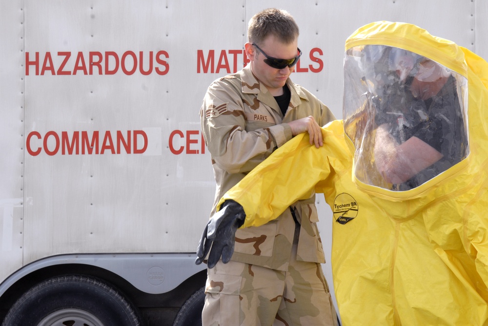 Suit, Boots, Mask, and Gloves