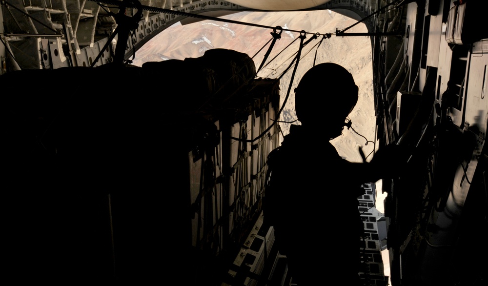 C-17 Airdrop Mission Over Afghanistan