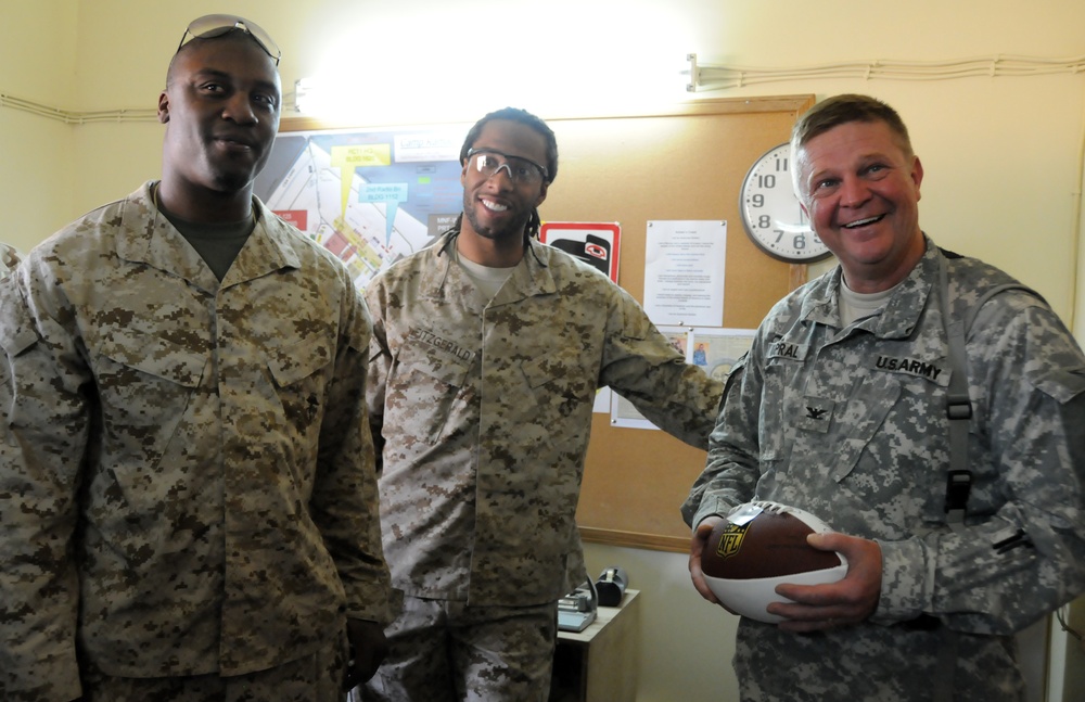 The NFL Visits Camp Ramadi, Iraq