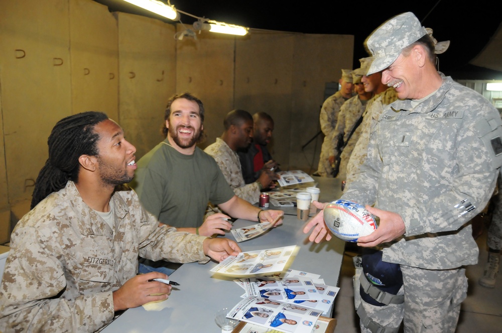 The NFL Visits Camp Ramadi, Iraq