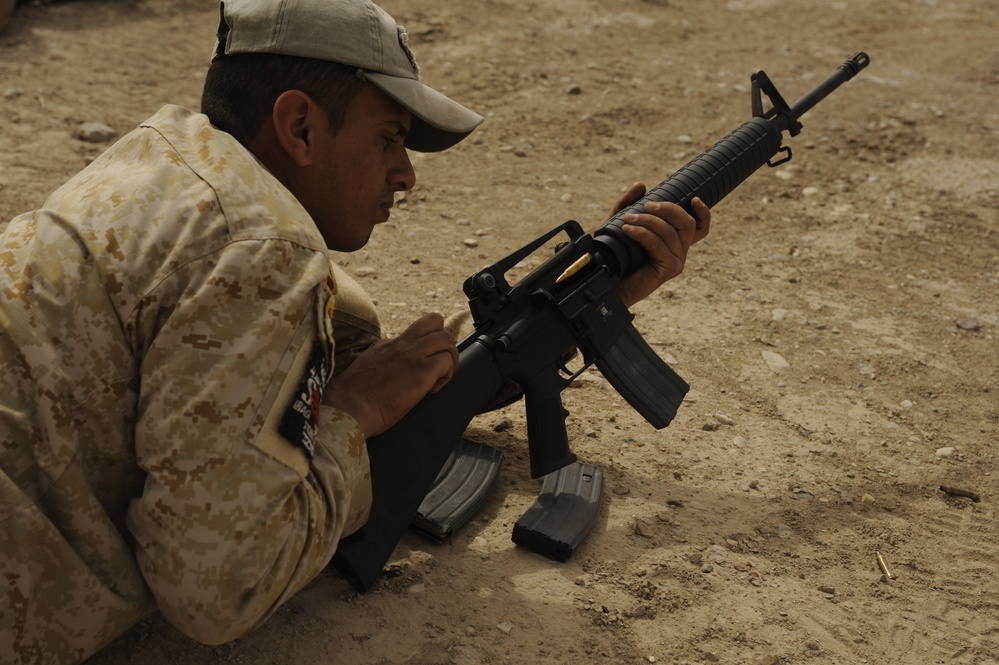 Marksmanship training on Camp Diwaniyah