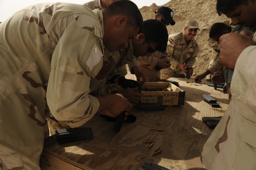 Marksmanship training on Camp Diwaniyah