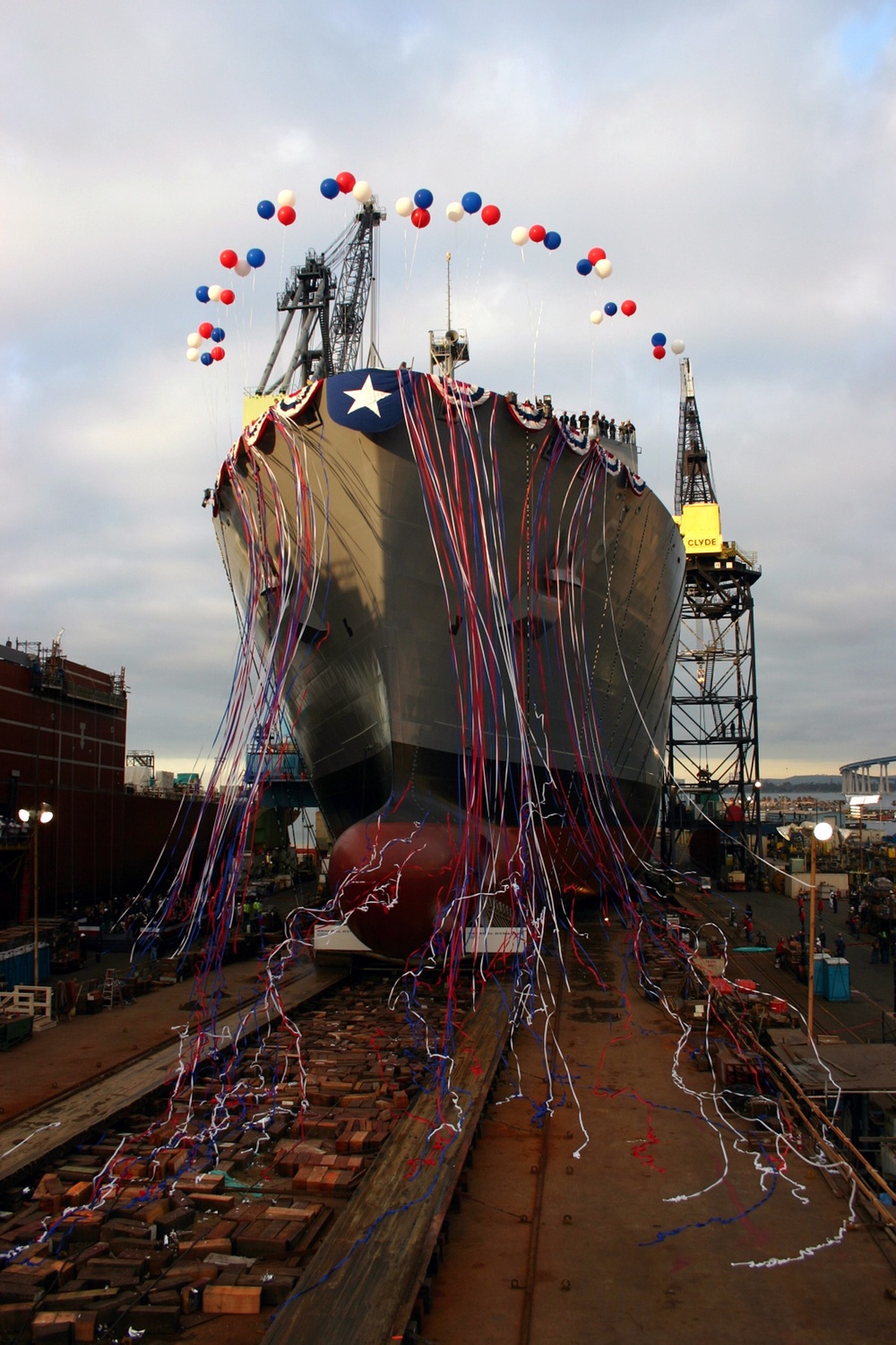 Launching the USNS Schirra