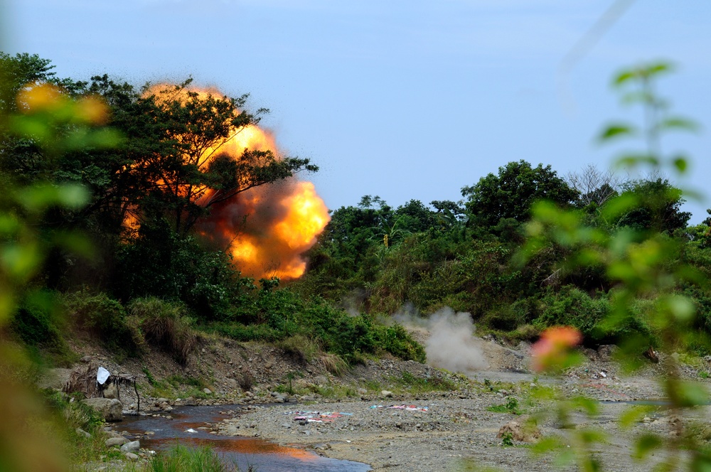 Live ordnance demolition in the Philippines
