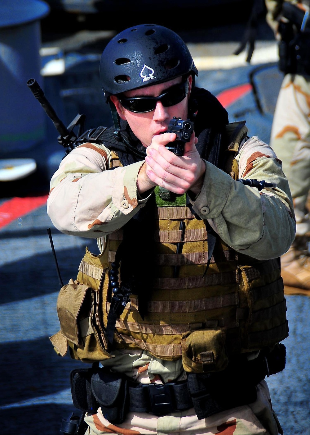 Training exercise aboard USS Lake Champlain