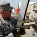 Airman work together to relocate tent