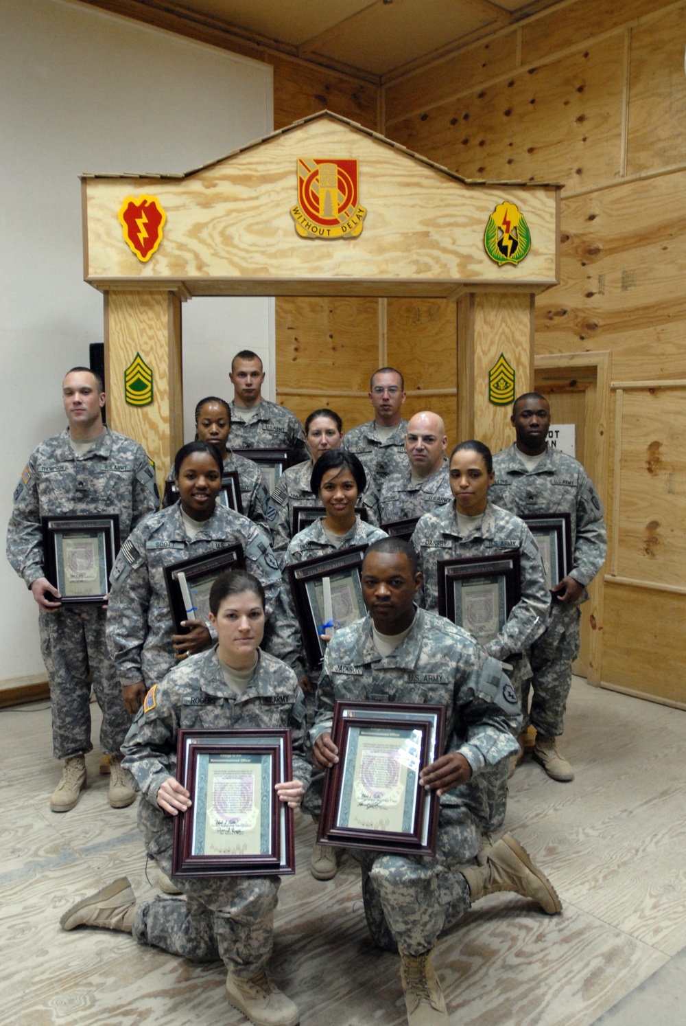 25th Brigade Support Battalion Soldiers inducted into Non-commissioned Officer Corps