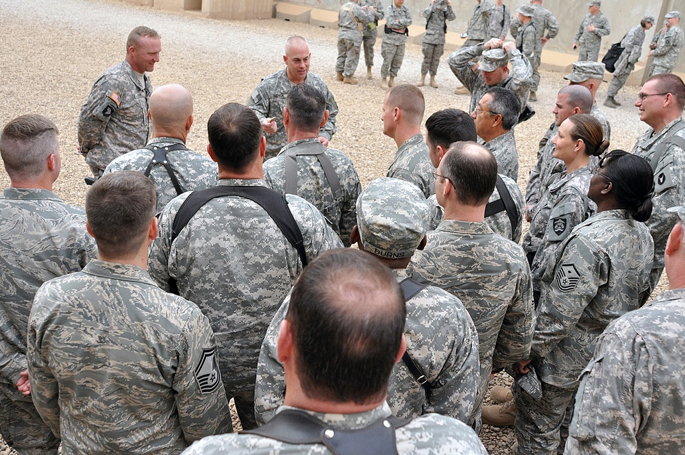 Top-ranked enlisted leader praises Guard members in combat zones