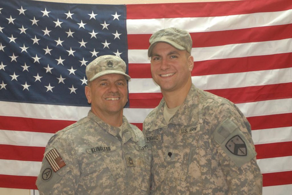 Volunteer Soldiers serve with family