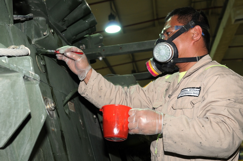 Qatar Site Repairs 200th Stryker