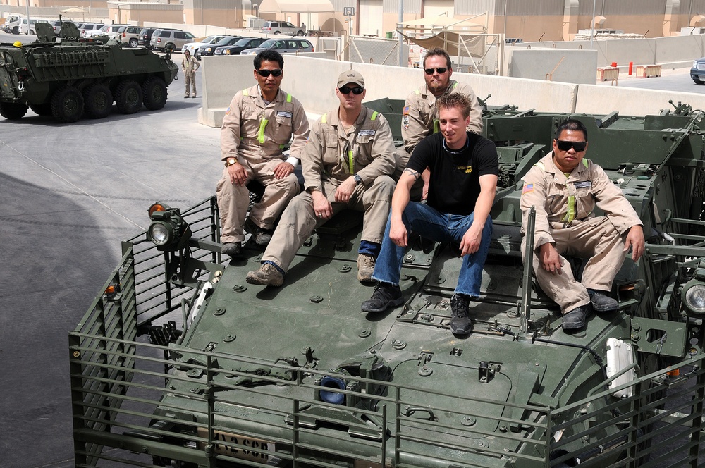 Qatar Site Repairs 200th Stryker