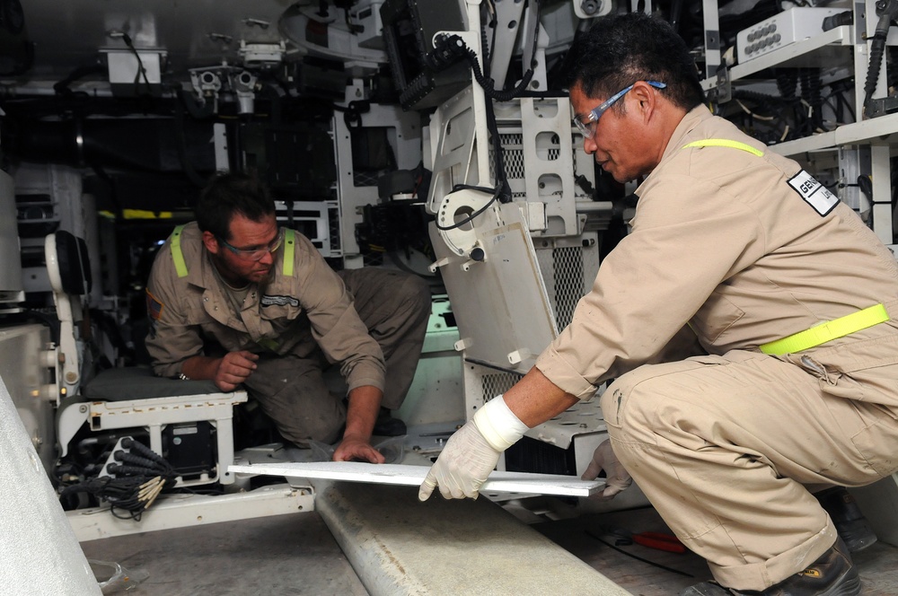 Qatar Site Repairs 200th Stryker