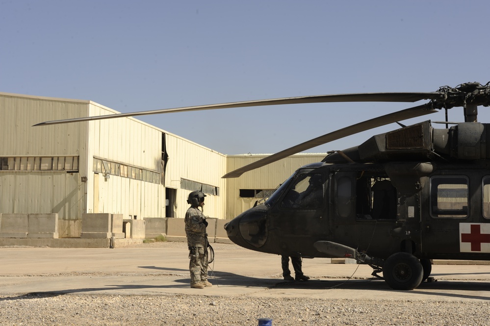 Helicopter training at Camp Echo