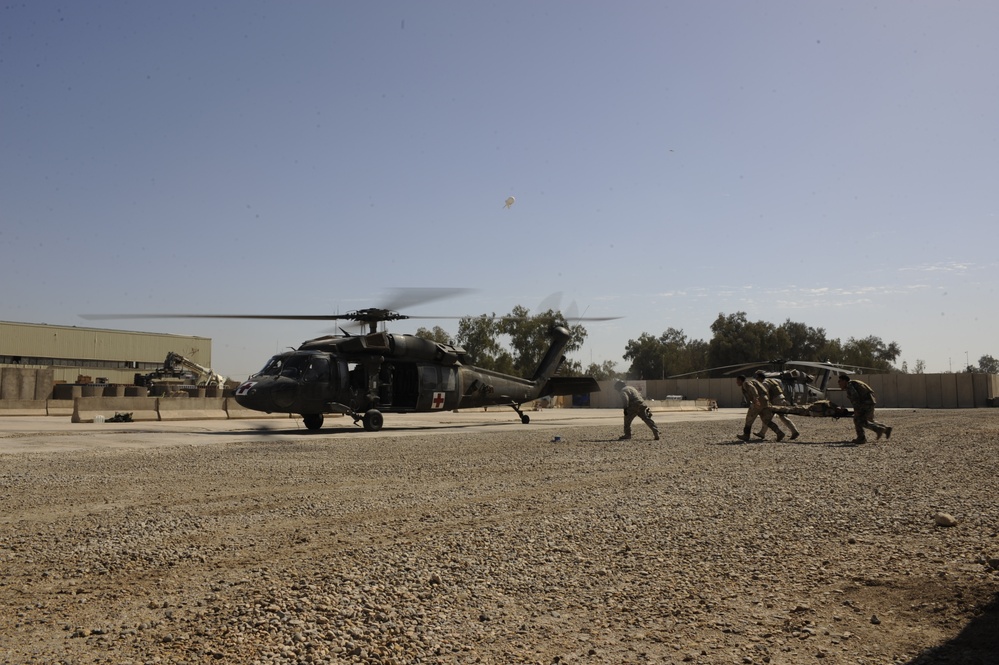 Helicopter training at Camp Echo