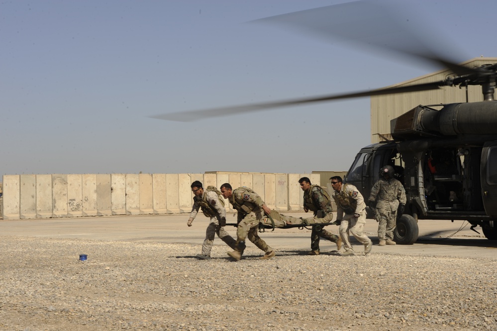 Helicopter training at Camp Echo