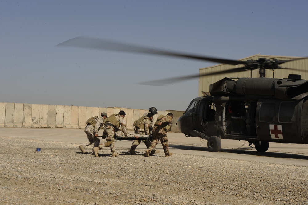 Helicopter training at Camp Echo