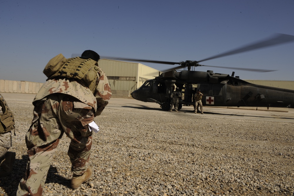 Helicopter training at Camp Echo