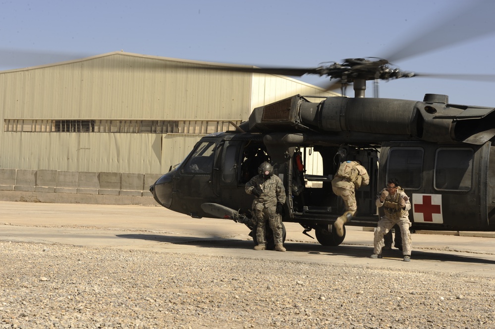 Helicopter training at Camp Echo