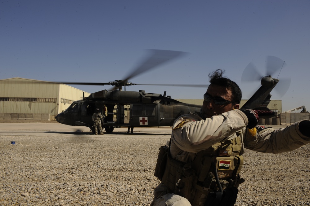 Helicopter training at Camp Echo