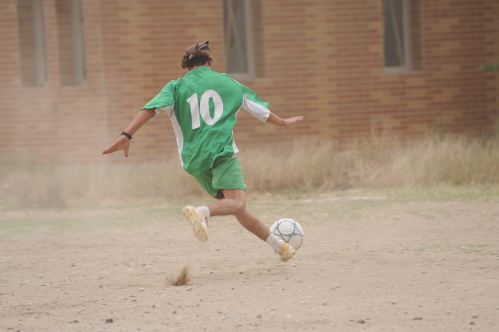 Soccer at Joint Security Station Obaidey
