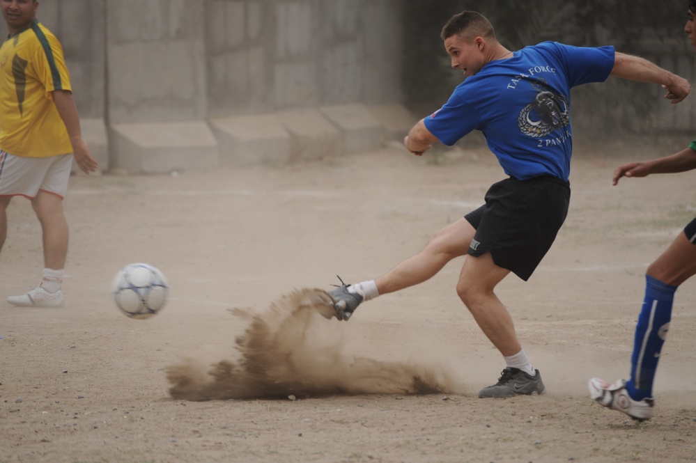 Soccer at Joint Security Station Obaidey