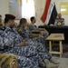 Iraqi national police officers train at headquarters in Rumaylah