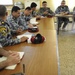 Iraqi national police officers train at headquarters in Rumaylah